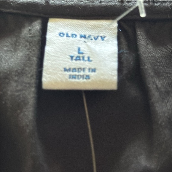 Old Navy black V long sleeves crochet detailing waist ties dress Sz L Tall new - Picture 7 of 8